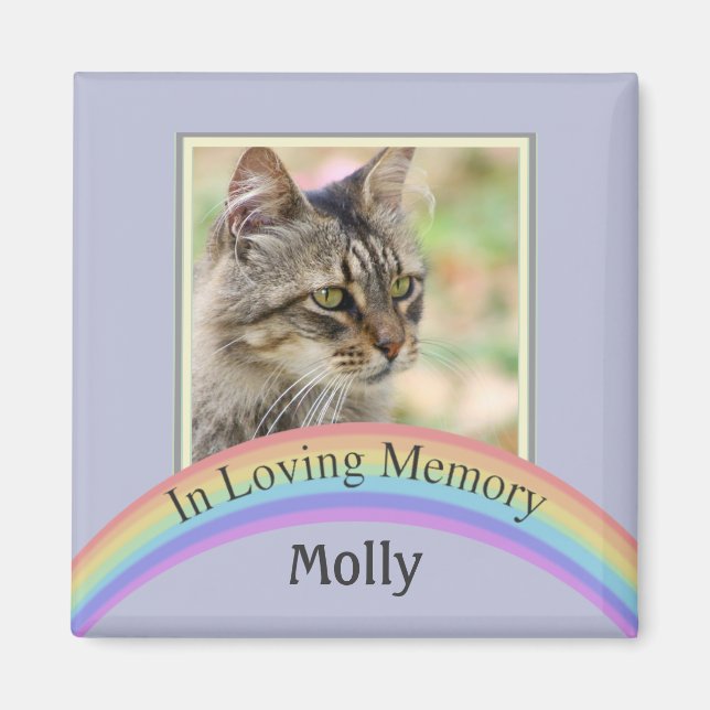 Benutzerdefinierbares Foto-Pet-Memorial (Blau) Magnet (Vorne)