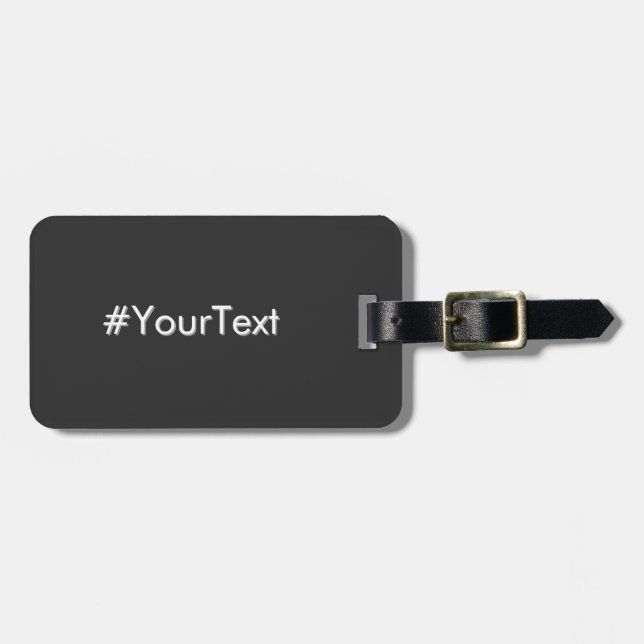 Benutzerdefinierbares Minimalistisches Design #You Gepäckanhänger (Vorderseite horizontal)