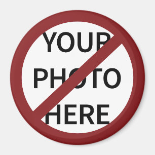 Benutzerdefinierbares rotes Ban-Symbol Magnet