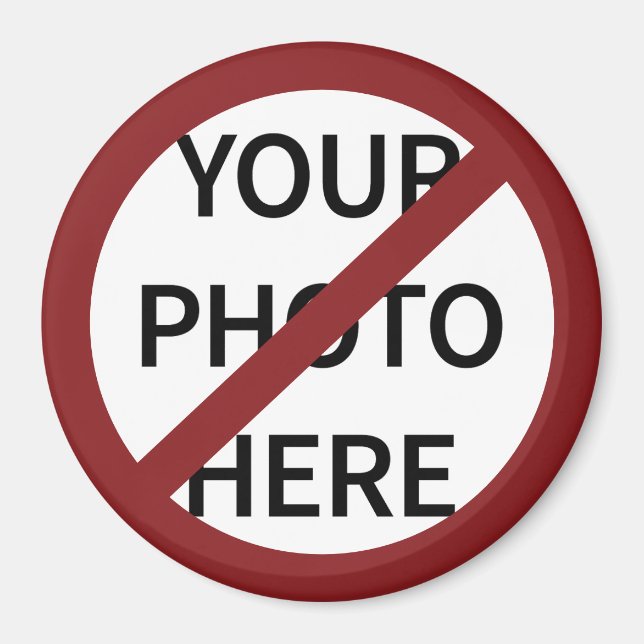 Benutzerdefinierbares rotes Ban-Symbol Magnet (Vorne)