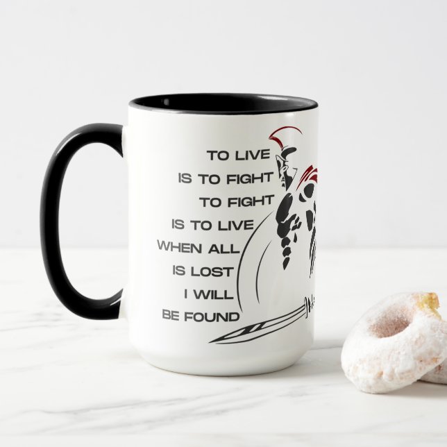 Benutzerdefinierbares "WARRIORs-SOUL" 15oz Tasse (Mit Donut)