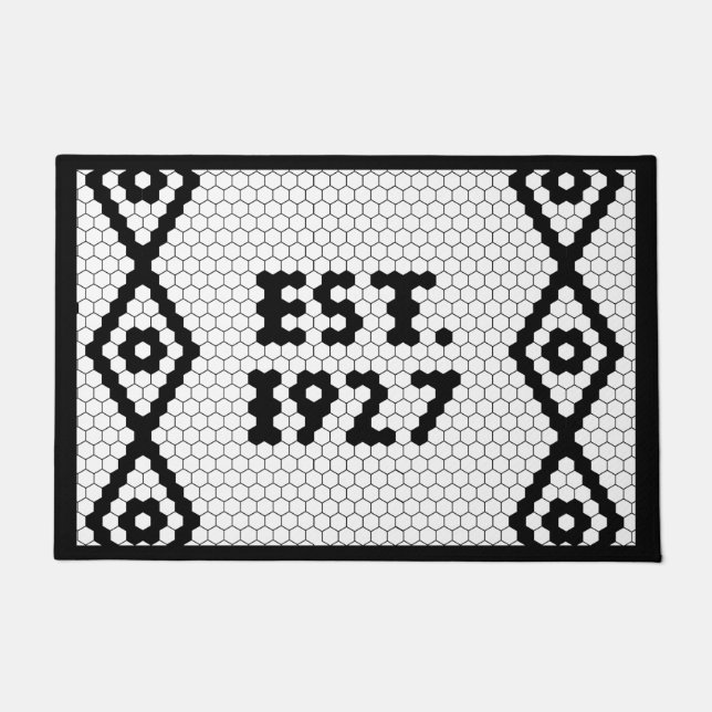 Benutzerdefiniert 1927 Hex Tile Doormat Fußmatte (Vorderseite)