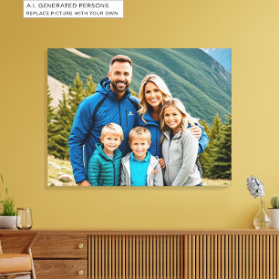 Benutzerdefiniert 1 Foto Familie Leinwanddruck