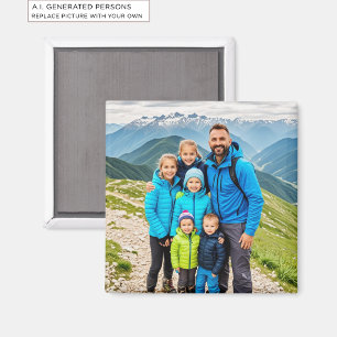 Benutzerdefiniert 1 Foto Familie Magnet