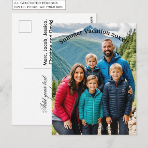 Benutzerdefiniert 1 Foto Familie Postkarte