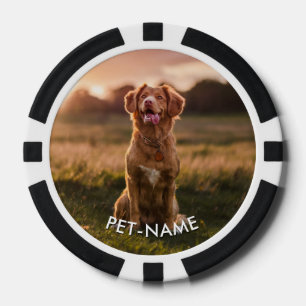 Benutzerdefiniert 2Foto mit Ihrem Haustierhund 2 N Pokerchips
