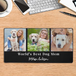 Benutzerdefiniert 3 Foto Hunde Mama Personalisiert Schreibtischunterlage<br><div class="desc">Diese Schreibtischmatte verfügt über eine individuell anpassbare Collage aus Foto mit drei Fotos Ihrer Wahl, die sich perfekt für die Darstellung Ihres Furry-Freundes eignet. Das moderne und niedliche Design eignet sich ideal für Hundemütter oder für alle, die ein lustiges Schreibtisch-Accessoire suchen. Es ist eine großartige Ergänzung zu jedem Büroraum und...</div>