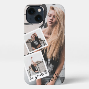 Benutzerdefiniert 3 Name und Zitat des Monogramms  iPhone Hülle