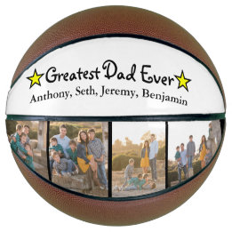 Benutzerdefiniert 4 Foto Bester Vater je Vatertag Basketball