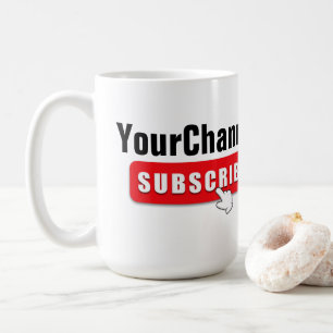 Benutzerdefiniert Abonnieren Sie Ihren Kanal Kaffeetasse