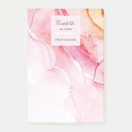 Benutzerdefiniert Abstrakt rosa Farbton Post-it Klebezettel