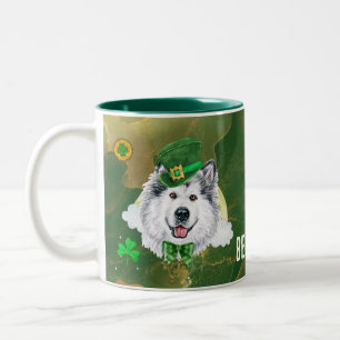 Benutzerdefiniert Alaskan Malamute Gold St. Patric Zweifarbige Tasse