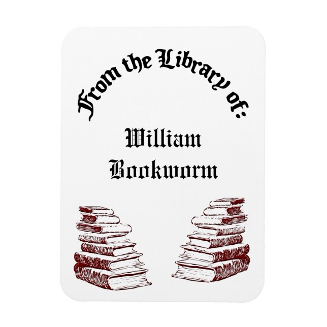 Benutzerdefiniert aus der Bibliothek Vintager Büch Magnet (Vertikal)