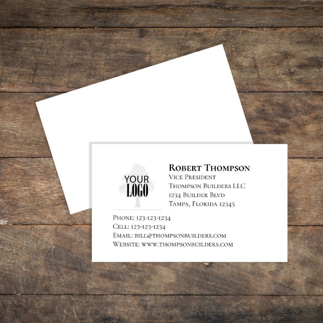 Benutzerdefiniert Berufliches Logo Visitenkarte (Simple add your logo business card)