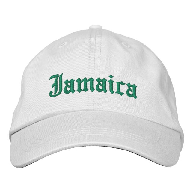 Benutzerdefiniert besticktes Jamaika  Bestickte Baseballkappe (Vorderseite)
