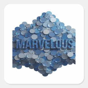Benutzerdefiniert Blau MARVELOUS Aufkleber Motiv
