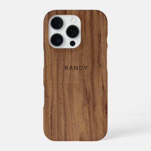 Benutzerdefiniert Chic Retro Stylishes Holzkorn-Ef iPhone 16 Pro Hülle