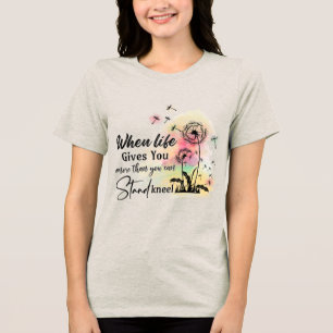 Benutzerdefiniert Christlich Wachse in Gnade Tri-Blend Shirt