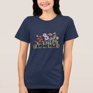 Benutzerdefiniert Christlicher Gott ist gut Tri-Blend Shirt