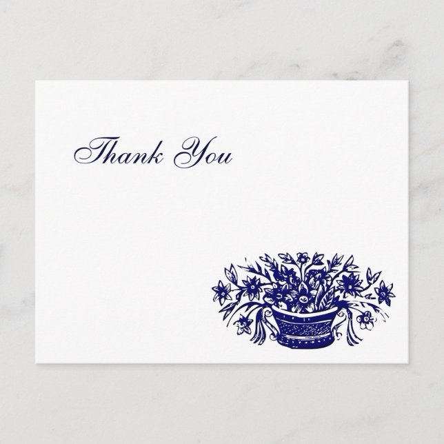 Benutzerdefiniert Dankeschön Blume-Aktionskörbe Po Postkarte (Vorderseite)