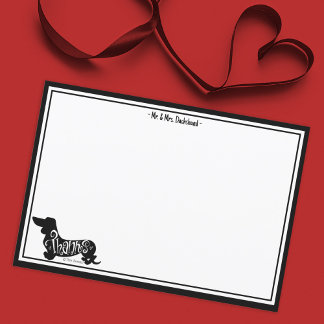 Benutzerdefiniert Dankeschön Dackel Niedliche Hund Dankeskarte