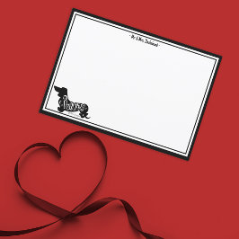 Benutzerdefiniert Dankeschön Dackel Niedliche Hund Dankeskarte