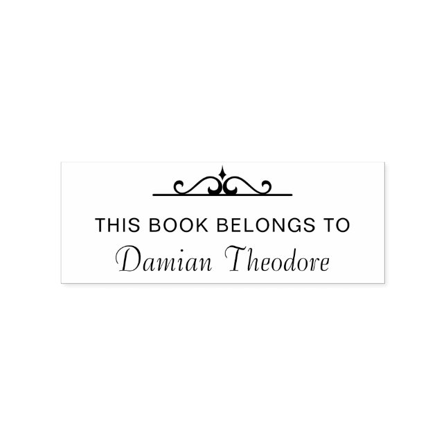 Benutzerdefiniert "Dieses Buch gehört zu" Buch Gummistempel (Prägung)
