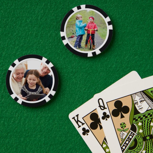 Benutzerdefiniert Doppelseitig Zwei Fotos Pokerchips (Pokertisch (doppelt))