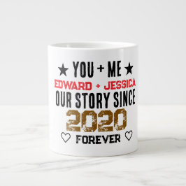 Benutzerdefiniert Du + Ich Unsere Geschichte Bezie Jumbo-Tasse