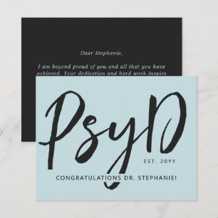 Benutzerdefiniert Elegant PsyD Doktor der Psycholo Karte