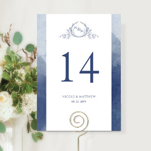Benutzerdefiniert, Elegantes Monogramm Navy Blau H