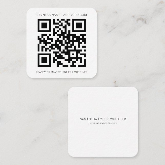 Benutzerdefiniert Erstellen Sie Ihren eigenen QR-M Quadratische Visitenkarte (Vorne/Hinten)