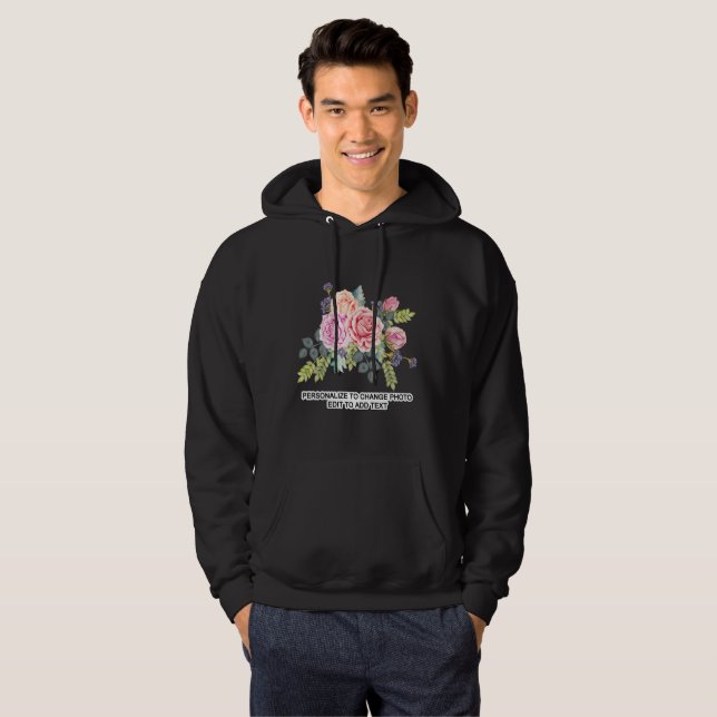Benutzerdefiniert Foto-Artwork-Dark Hoodie (Vorne ganz)