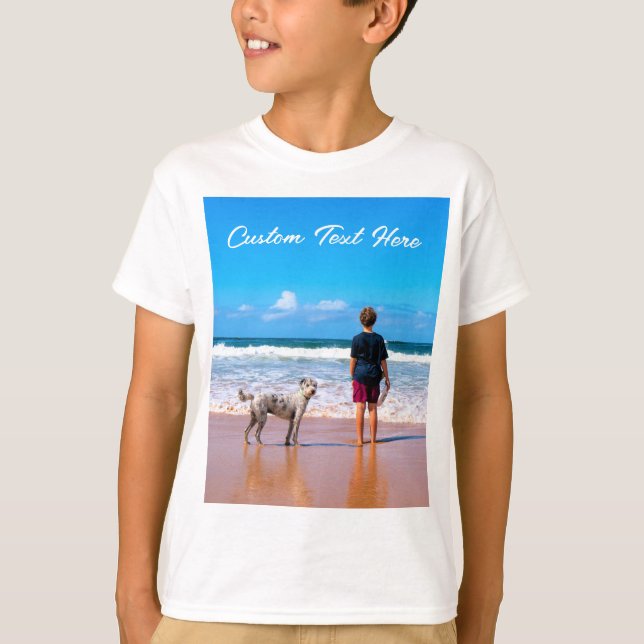 Benutzerdefiniert Foto Kids T - Shirt Geschenk mit (Vorderseite)