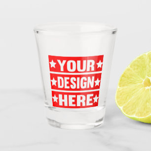 Benutzerdefiniert Foto oder Design hier hochladen Schnapsglas
