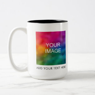 Benutzerdefiniert Foto oder Logo hochladen Modern Zweifarbige Tasse