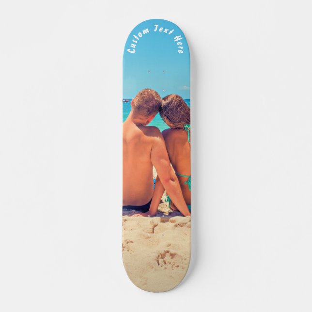 Benutzerdefiniert Foto-Skateboard mit Text Skateboard (Vorne)
