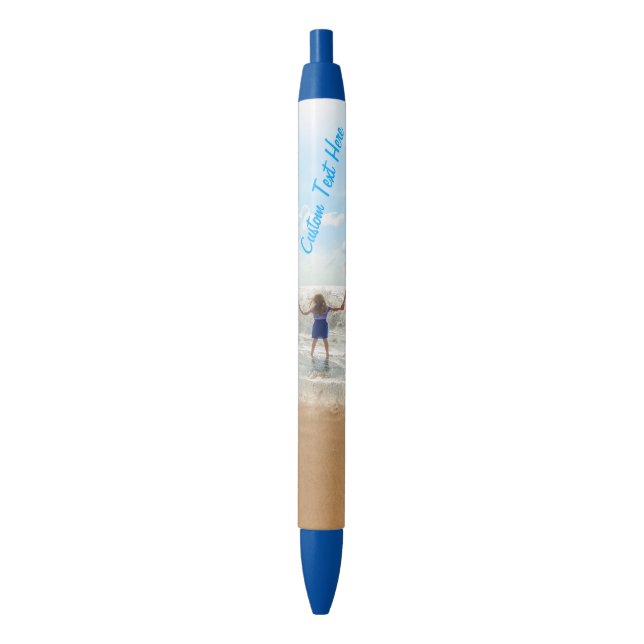 Benutzerdefiniert Foto-Stift mit Text Kugelschreiber (Vorderseite Vertikal)