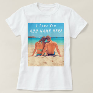 Benutzerdefiniert Foto und T - Shirt  Text I Liebe