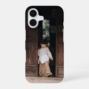 Benutzerdefiniert, Foto und Text hinzufügen iPhone 16 Hülle