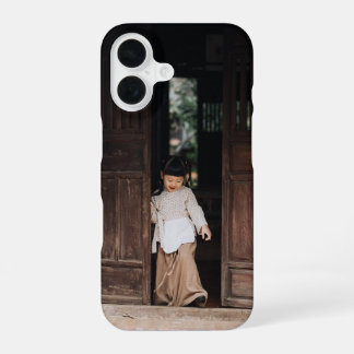 Benutzerdefiniert, Foto und Text hinzufügen iPhone 16 Hülle