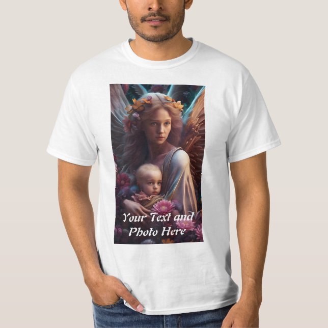 Benutzerdefiniert, Foto und Text hinzufügen T-Shirt (Vorderseite)