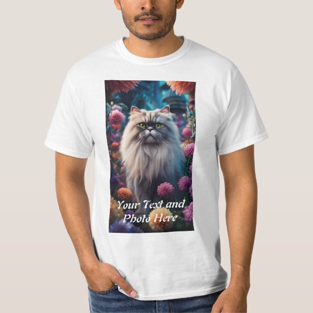 Benutzerdefiniert, Foto und Text hinzufügen T-Shirt (Vorderseite)