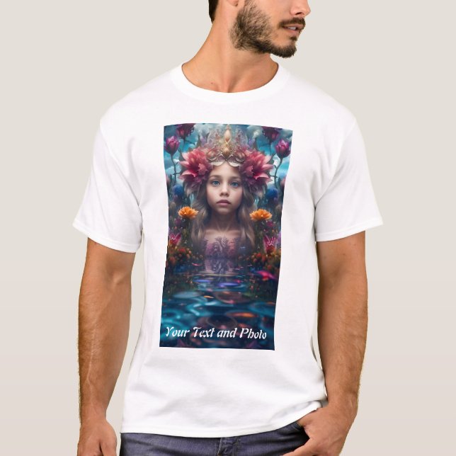 Benutzerdefiniert, Foto und Text hinzufügen T-Shirt (Vorderseite)