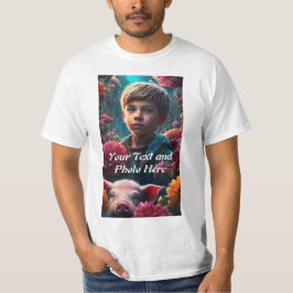 Benutzerdefiniert, Foto und Text hinzufügen T-Shirt