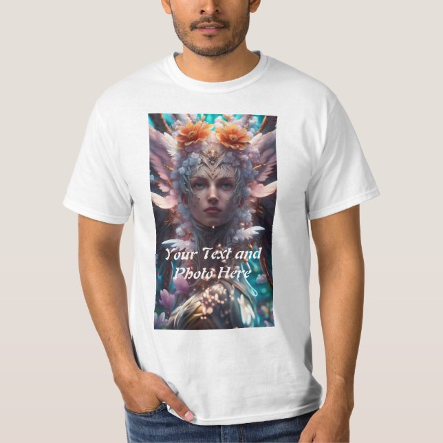 Benutzerdefiniert, Foto und Text hinzufügen T-Shirt (Vorderseite)