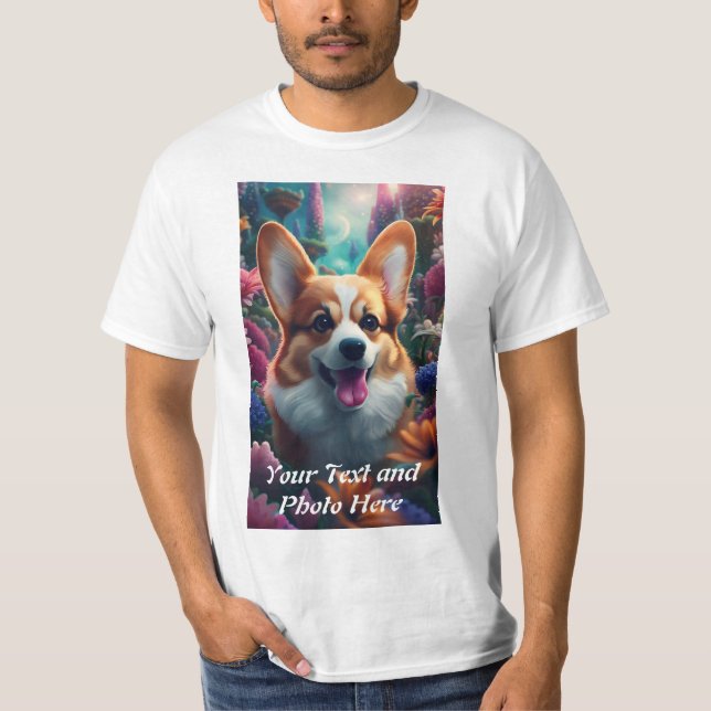 Benutzerdefiniert, Foto und Text hinzufügen T-Shirt (Vorderseite)