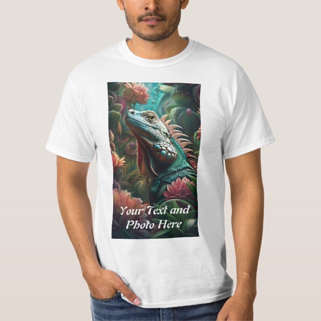 Benutzerdefiniert, Foto und Text hinzufügen T-Shirt (Vorderseite)