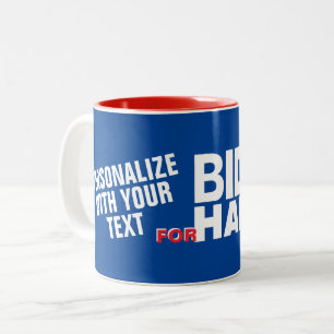 Benutzerdefiniert für Biden /Harris 2020 Text hin Zweifarbige Tasse