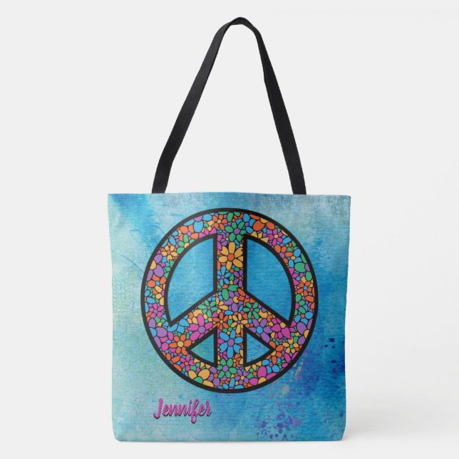 Benutzerdefiniert für Bohemische Friedenssymbole Tasche (Vorderseite)